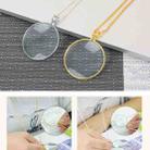 Metal Chain Round Expansion Mirror Glass Lens Necklace Magnifier(Gold) - 2
