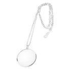 Metal Chain Round Expansion Mirror Glass Lens Necklace Magnifier(Silver) - 1