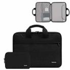 Baona BN-I003 Oxford Cloth Full Open Portable Waterproof Laptop Bag, Size: 13/13.3 inches(Black+Power Bag) - 1