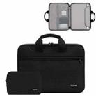 Baona BN-I003 Oxford Cloth Full Open Portable Waterproof Laptop Bag, Size: 16/17 inches(Black+Power Bag) - 1