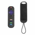 For TCL Roku RC280/RC282 2pcs Oval Remote Control Silicone Case(Black) - 1