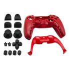 For PS5 Controller Full Set Housing Shell Front Back Case Cover Replacement(Red) - 1