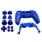 For PS5 Controller Full Set Housing Shell Front Back Case Cover Replacement(Blue) - 1