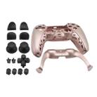 For PS5 Controller Full Set Housing Shell Front Back Case Cover Replacement(Rose Gold) - 1