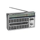 BAIJIALI BJL-1202AC Two Bands Retro Radio Portable Outdoor Large-capacity Storage Volume Speaker Player(Silver) - 1