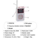 BAIJIALI KK-928 Portable Radio AM / FM Two Band Mini Built-in Speaker Radio(Silver Gray) - 6