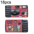 18pcs Red Good Luck Retro Film Camera Waterproof Cartoon Decorative Stickers without Camera - 1