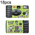 18pcs Green Good Luck Retro Film Camera Waterproof Cartoon Decorative Stickers without Camera - 1