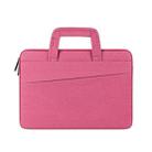 ST03 Waterproof Laptop Storage Bag Briefcase Multi-compartment Laptop Sleeve, Size: 15.6 inches(Rose Pink) - 1
