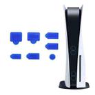 For PS5 2sets 7pcs/Set Dust Plug Silicone Dust Protector Anti-Dust Cover(Blue) - 1