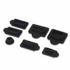 For PS5 2sets 7pcs/Set Dust Plug Silicone Dust Protector Anti-Dust Cover(Black) - 4