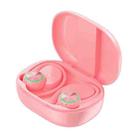 R201 With Charging Bin Hanging Ear Stereo Digital Display Bluetooth Earphones(Pink) - 1