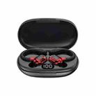 F8 Hanging Ear Stereo Wireless Bluetooth Earphones With Charging Bin(Red Double Ear) - 1