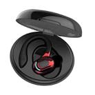 F8 Hanging Ear Stereo Wireless Bluetooth Earphones With Charging Bin(Red Single Ear) - 1