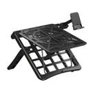 Multifunctional Folding Laptop Desktop Heat Dissipation Heightening Bracket(Black) - 1