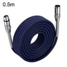 LHD010 Caron Male To Female XLR Dual Card Microphone Cable Audio Cable 0.5m(Blue) - 1