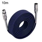 LHD010 Caron Male To Female XLR Dual Card Microphone Cable Audio Cable 10m(Blue) - 1