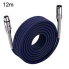 LHD010 Caron Male To Female XLR Dual Card Microphone Cable Audio Cable 12m(Blue) - 1