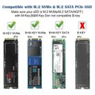 M.2 NVME SATA SSD Enclosure Adapter With 4 In 1 Hub USB 3.2 Gen 2 10Gbps HDD Adapter Support SD/TF Cardread(Black) - 4