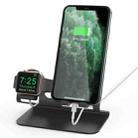 AhaStyle ST04 Aluminum Alloy Charging Base, For 4-8 inch Smart Phone&Apple Watch Series(Black) - 1