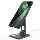 AhaStyle ST01 Double Swivel Aluminum Alloy Convenient Phone Charging Stand Base(Black) - 1