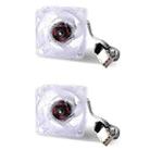 2pcs Ice Crystal F46 3-pin Transparent Fan Main Board Heat Dissipation Hydraulic Bearing For North And South Bridge(White) - 1