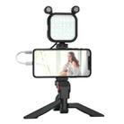 KIT-11LM Tripod Fill Light With Microphone Vlogging Kit For Live Phone Recording(Black) - 1
