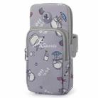 B095 Large Sports Mobile Phone Cartoon Arm Bag Wrist Fitness Bag(Gray Elephant) - 1