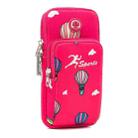 B081 Large Running Phone Arm Bag Outdoor Sports Fitness Bag(Rose Red) - 1