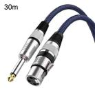 30m Blue and Black Net TRS 6.35mm Male To Caron Female Microphone XLR Balance Cable - 1