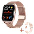 H10 1.69 inch Screen Bluetooth Call Smart Watch, Support Heart Rate/Blood Pressure/Sleep Monitoring, Color: Gold Net+Silicone - 1