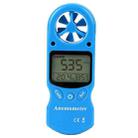 Mini Handheld Multi-Purpose Anemometer LCD Screen Digital Wind Speed Temperature And Humidity Meter(Blue) - 1