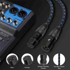 KN006 1m Male To Female Canon Line Audio Cable Microphone Power Amplifier XLR Cable(Black Blue) - 5
