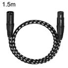KN006 1.5m Male To Female Canon Line Audio Cable Microphone Power Amplifier XLR Cable(Black) - 1