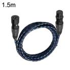 KN006 1.5m Male To Female Canon Line Audio Cable Microphone Power Amplifier XLR Cable(Black Blue) - 1