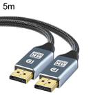 5m 1.4 Version DP Cable Gold-Plated Interface 8K High-Definition Display Computer Cable(Space Gray) - 1