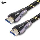 1m All Copper 2.0 HDMI HD Cable Supports 4K Zinc Alloy HDMI Data Cable(Black) - 1