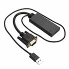 HD55Y VGA To HDMI Adapter Cable VGA+USB To HD 1080P Converter With Power Supply(Black) - 1