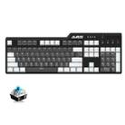 Ajazz AK35I 110 Keys White Light Backlight PBT Keycap Wired Mechanical Keyboard Green Shaft (White Gray) - 1