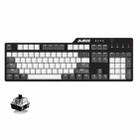 Ajazz AK35I 110 Keys White Light Backlight PBT Keycap Wired Mechanical Keyboard Black Shaft (Gray White) - 1