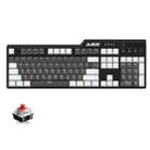 Ajazz AK35I 110 Keys White Light Backlight PBT Keycap Wired Mechanical Keyboard Red Shaft (White Gray) - 1