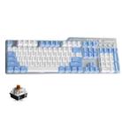 Ajazz AK35I 110 Keys White Light Backlight PBT Keycap Wired Mechanical Keyboard Tea Shaft (Blue White) - 1