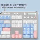 Ajazz AK35I 110 Keys White Light Backlight PBT Keycap Wired Mechanical Keyboard Tea Shaft (Blue White) - 7