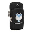 Small Running Mobile Phone Arm Bag Cartoon Mobile Phone Bag(Black Deer) - 1