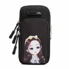 Small Running Mobile Phone Arm Bag Cartoon Mobile Phone Bag(Black Girl) - 1