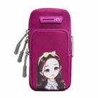 Small Running Mobile Phone Arm Bag Cartoon Mobile Phone Bag(Purple) - 1
