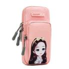 Large Running Mobile Phone Arm Bag Cartoon Mobile Phone Bag(Watermelon Pink Girl) - 1