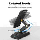 3-In-1 15W Portable Folding Desktop Stand Mobile Phone Wireless Charger(Black) - 4