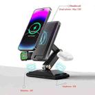 3-In-1 15W Portable Folding Desktop Stand Mobile Phone Wireless Charger(Black) - 6