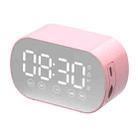 S15 Wireless Card Bluetooth Speaker Mini Alarm Clock(Pink) - 1